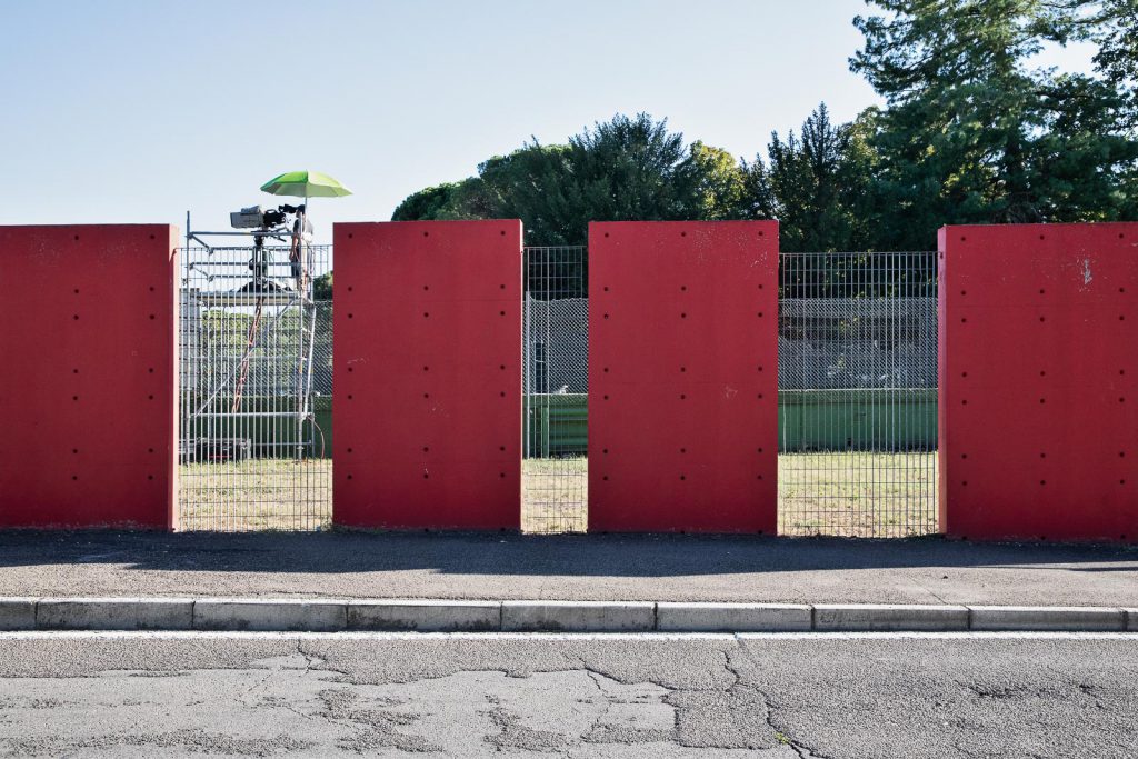 muro di recinzione dell'autodromo alla fine di viale Dante